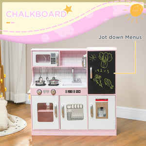 English Elm Qaba Pretend Play Kitchen Set for Kids with Chalkboard Ice Maker and 5 Accessories W2225P249825
