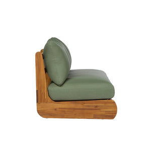 English Elm Outdoor Acacia Wood Three Seat Sofa with Thick Foam Cushions for Patio Living N773P302635G