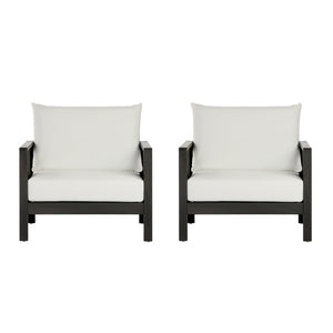 English Elm Outdoor Acacia Wood Club Chair Uv Resistant Textilene Weave Lounge Seat for Patio Deck Dark Grey,White+Black N768P368823D_2