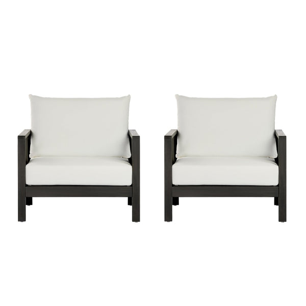 English Elm Outdoor Acacia Wood Club Chair Uv Resistant Textilene Weave Lounge Seat for Patio Deck Dark Grey,White+Black N768P368823D_2