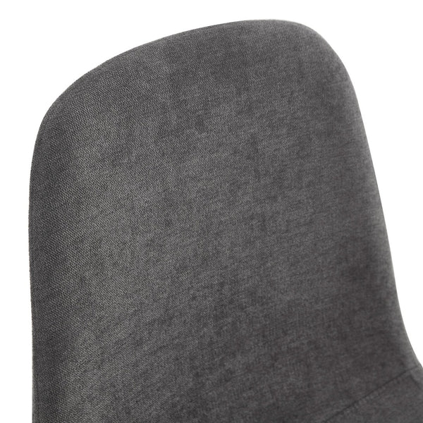 English Elm Table and Chair Set 7 Piece Marble Pattern Mdf Top with Linen Dining Seats Black,Dark Gray W1151S03917