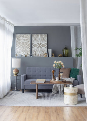 English Elm S/2 Sienna Paper Leaf Shadow Box Wall Décor, Set of 2 Gray-Washed Frames for Modern Spaces W2078P205298