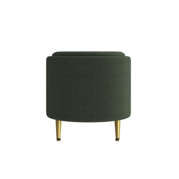 English Elm Modern Boucle Tufted Storage Ottoman Bench with Gold Legs for Bedroom or Entryway Green N719P305628F