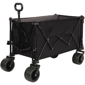 English Elm Foldable Heavy Duty Wagon Cart 480lb Capacity All-terrain Wheels Extendable Cargo Bed W2932P289382