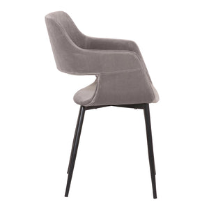 English Elm Ariana Mid-century Upholstered Accent Chair with Open Back for Dining or Bedroom B2736P464869