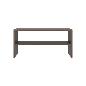 English Elm Silpa Compact Shoe Rack 3-Tier Open Shelves, 23.6" Grey Modern Organizer with Bench Top Utility B200P374504