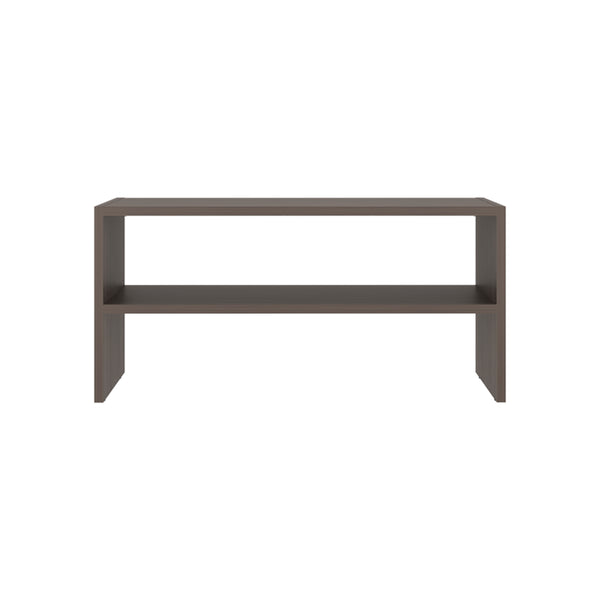 English Elm Silpa Compact Shoe Rack 3-Tier Open Shelves, 23.6" Grey Modern Organizer with Bench Top Utility B200P374504