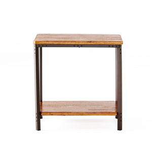 English Elm Christopher Knight Home® - End Table - Rustic Brown Design With Sturdy Iron Legs, Ideal For Living Room Or Kitchen Use! N771P271391W