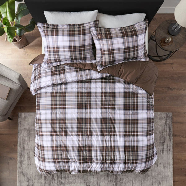 English Elm Twin/Twin Xl 3M Scotchgard Down Alternative Comforter Set – Classic Plaid, Moisture-Wicking & Oeko-Tex B03599079-GIGA