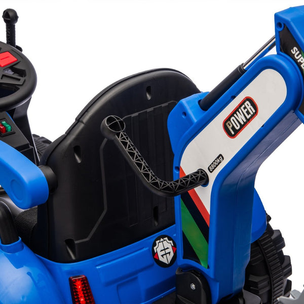 English Elm 24v Kids Electric Tractor with Swappable Construction Attachments and Parent Remote W1578P230011