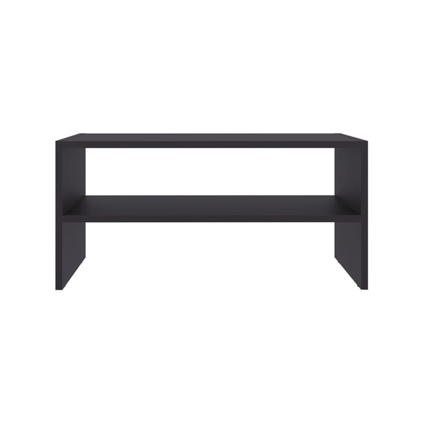 English Elm Silpa Small Shoe Rack 3-Tier Compact Organizer, 23.6" Wide Black Modern Shelf Bench for Entryway B070P363831