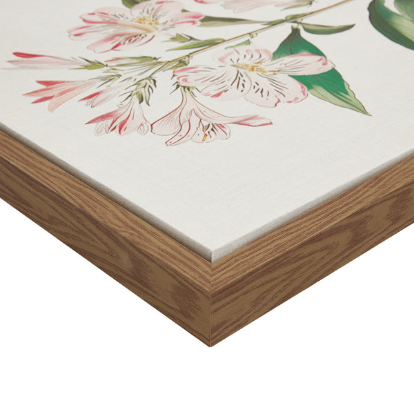 JLA Home Madison Park - Herbal Linen-Texture Botanical Wall Art Set of 4 Framed Prints — Rustic Wood Frames, Gallery-Ready Elegance MP95C-0365