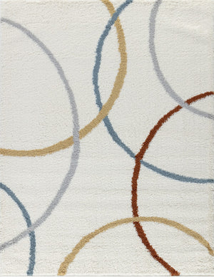 English Elm Loft Shag Ivory Area Rug 5'3" X 7' - Cozy, Durable, And Stylish Shaggy Rug For Any Space B186P181097