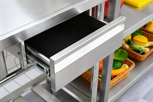English Elm Stainless Steel Freestanding Utility Sink with Pull Out Faucet and Open Storage Shelf W3167P356273