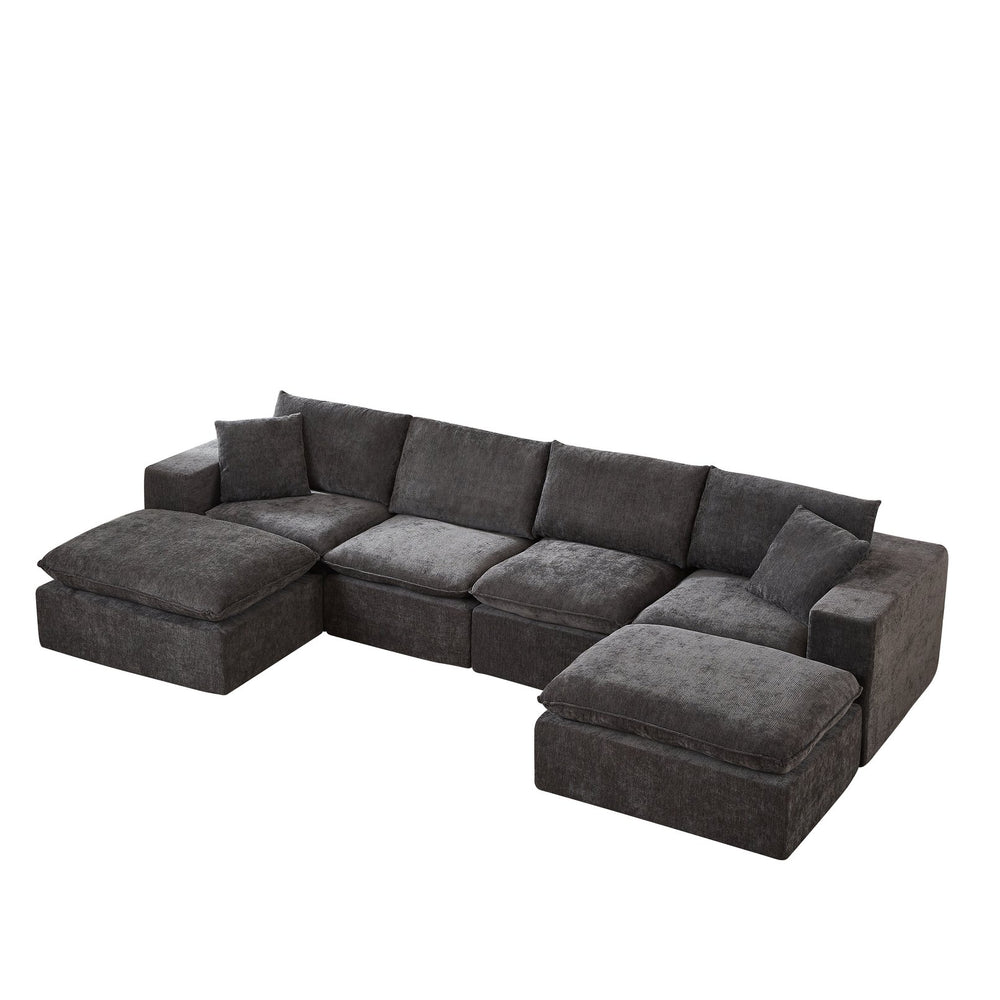 English Elm Modern Chenille Cloud Sofa - Versatile, Comfortable Seating For Stylish Homes, Offices & Apartments W3396S00053