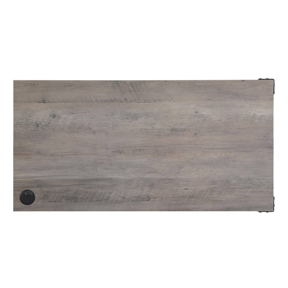 English Elm L-Shape Industrial Writing Desk with Side Cabinet and Sliding Doors for Organized Workstation and Cable Management Black,Grey B016P317517