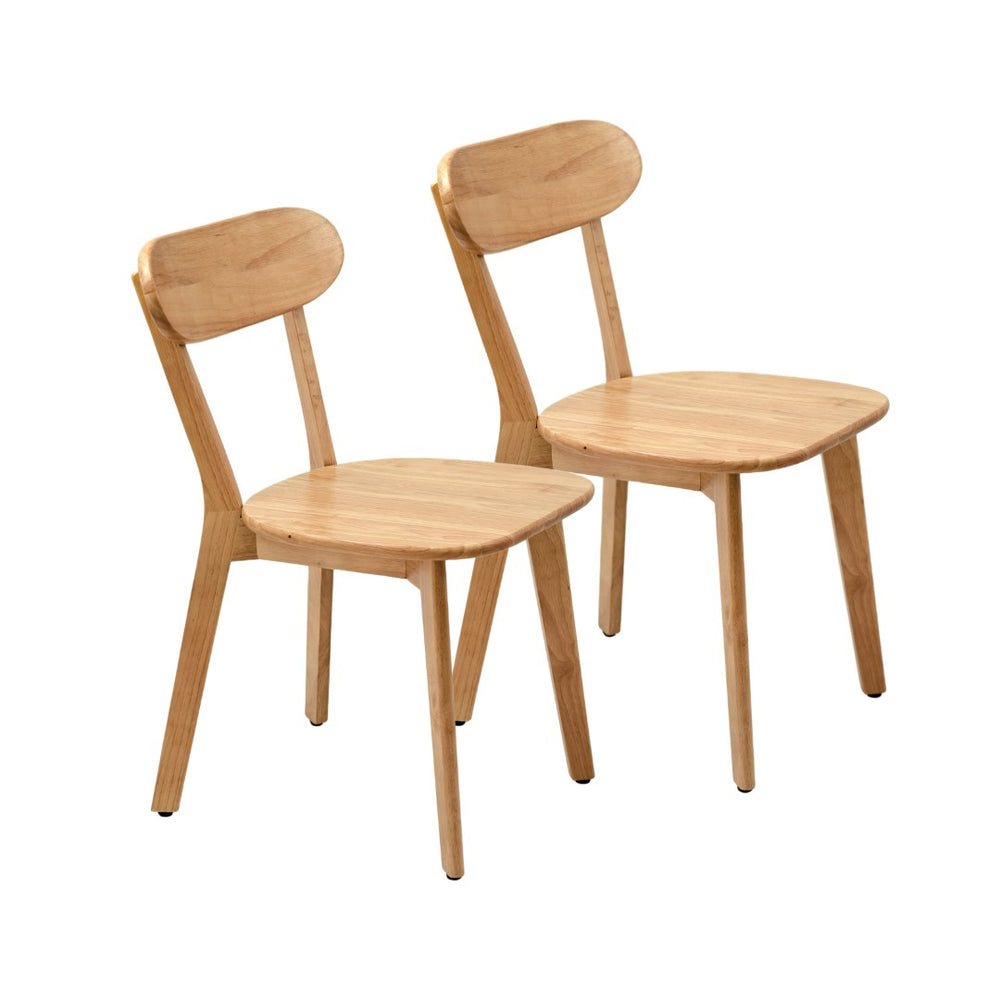 English Elm Solid Natural Wood Mid-century Dining Chairs Curved Back Upholstered Seat Set of 2 W3204P429362