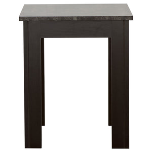 English Elm Pola Modern 3-Piece Faux Marble Top Coffee & End Table Set — Sleek Grey Tops, Sturdy Square Legs B062P331089