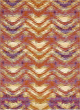 Unique Loom Outdoor Modern Aztec Machine Made Geometric Rug Red, Cream/Beige/Violet 8' 0" x 11' 4"