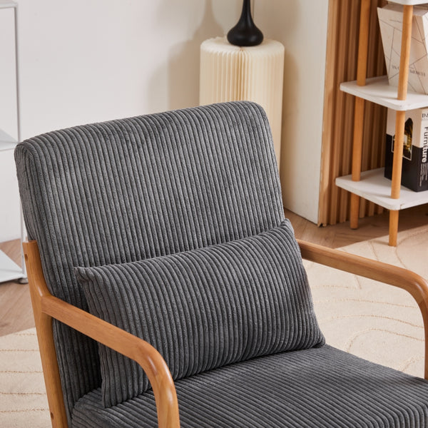 English Elm Mid-Century Accent Chair & Coffee Table Set - Vintage Luxury Design For Cozy Living Spaces & Relaxation W2989P362780