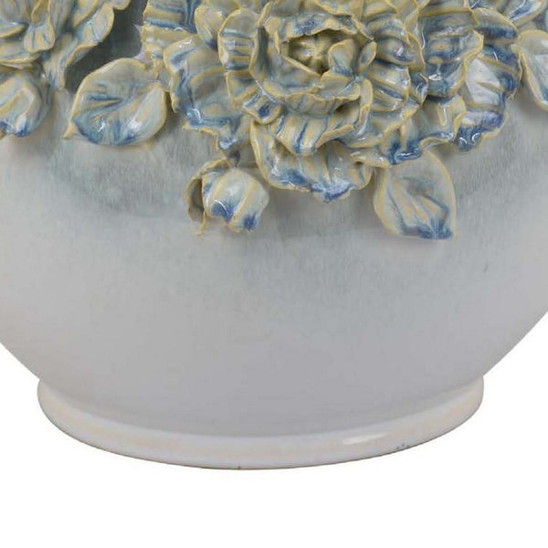 English Elm Lyna Glossy Ceramic Planter Set Speckled Glaze Rounded Form for Indoor Shelves B056P416956