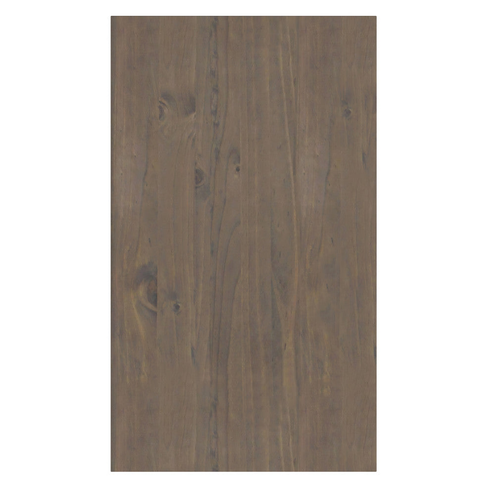 English Elm Ela Narrow End Table in Smoky Brown Wood, Handcrafted Solid Wood, Drawer & Open Shelf Storage, Transitional Style B136P203458