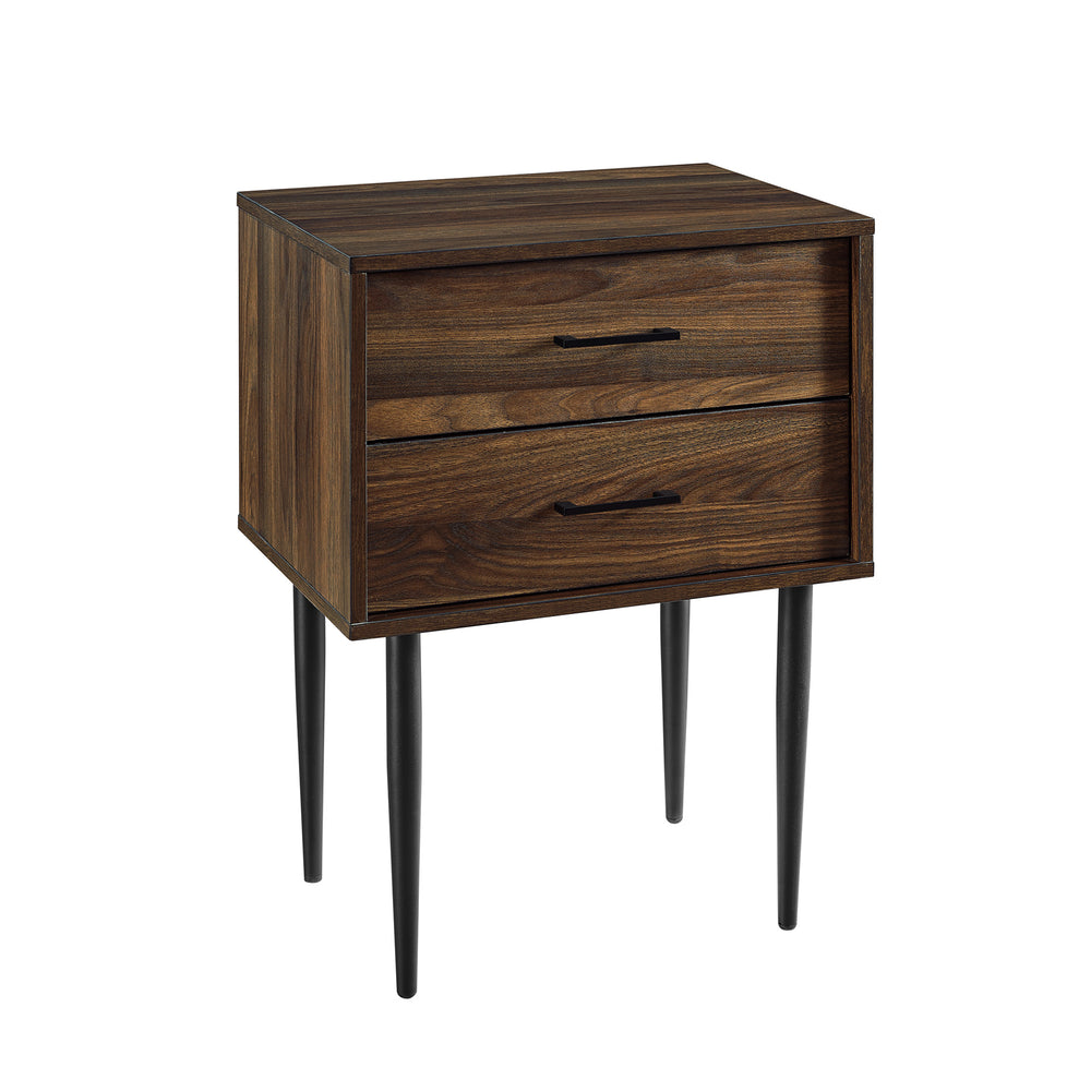 20" Olivia Two-Drawer Nightstand - Dark Walnut AF20OLI2DDW Walker Edison
