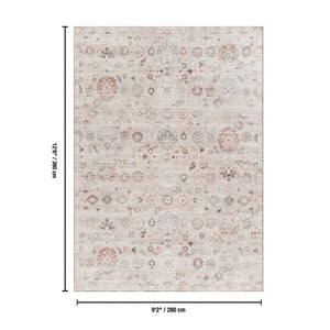 English Elm Majestic Traditional Polyester Area Rug with Stain Resistant Pile for Living Rooms B186P428849