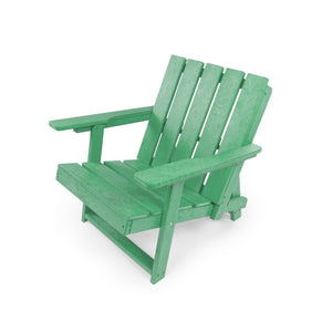 English Elm Shoreline Recycled Hdpe Folding Adirondack Chair Fully Assembled Modern Patio Seating Green B2745P409682