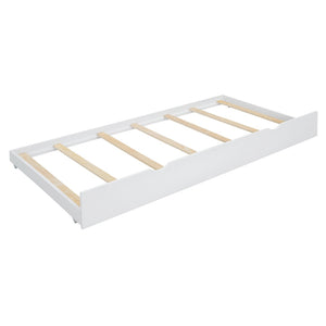 English Elm Queen Size Platform Bed With Twin Xl Trundle, 2 Storage Drawers, Elegant Design For Space-Saving N820S00025K-GIGA