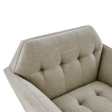 INK+IVY Newport Mid-Century Newport Wide Mid-Century Modern Lounge Chair II110-0388 Light Grey