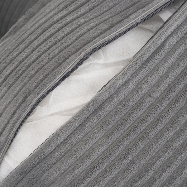 English Elm 70.8" Modern Modular Sofa Couch Upholstered in Corduroy with Pocket Springs, Removable Backrest, Stylish Living Room centerpiece DARK GREY N719S001726E