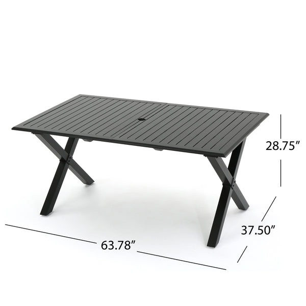 English Elm Christopher Knight Home® - Outdoor Expandable Cast Aluminum Rectangular Dining Table - Elegant, Weather-Resistant Design! N768P348384B
