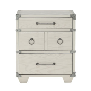 English Elm Grey 3 - Drawer Nightstand With Usb