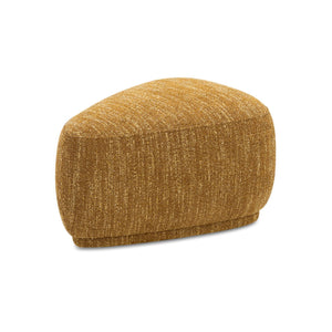 English Elm Jennifer Taylor Home - Pebble Rounded Triangle Cocktail Ottoman with 11-Layer Plywood Frame, Tweed Upholstery, Cozy Seating Yellow B2719P238435