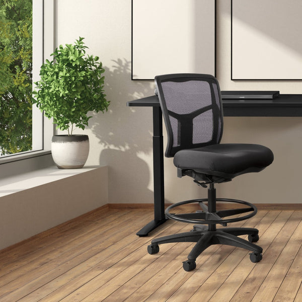 OSP Home Furnishings Progrid® Mesh Drafting Chair Ergonomic Breathable Back Lumbar Support for Standing Desks 92583-30