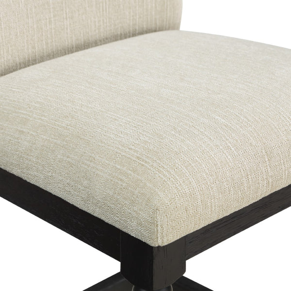 OSP Home Furnishings ELIZA 26" Spindle Counter Stool  Linen / Black