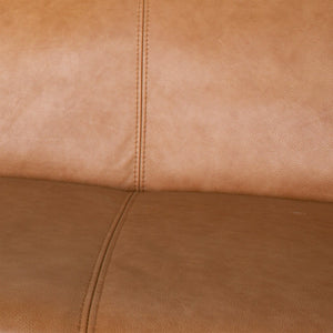 English Elm Phoenix Top Grain Leather Sofa Warm Cognac Three Seat Living Room Comfort B183P493696