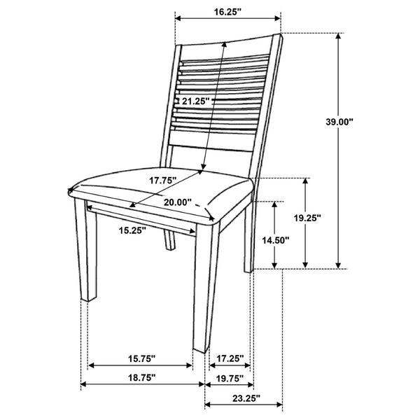 English Elm Umbarger Rubberwood 5 Piece Dining Set Wire Brushed Finish Ladderback Chairs Farmhouse B062S01662