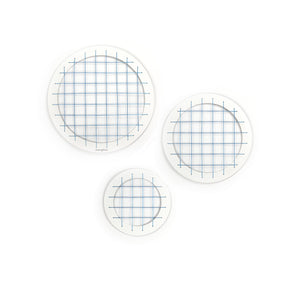 English Elm Talok Memory Board Wall Decor Set of 3 Round Grid Frames — Modern Wooden Photo Display for Home Gifts Blue B029P331448