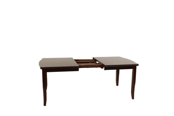 English Elm Modern Round 5pc Dining Set with Curved Legs and Lower Shelf — Seats Four, Stylish Durable Design Espresso 46 L x 64 W x 7 H B011S01789