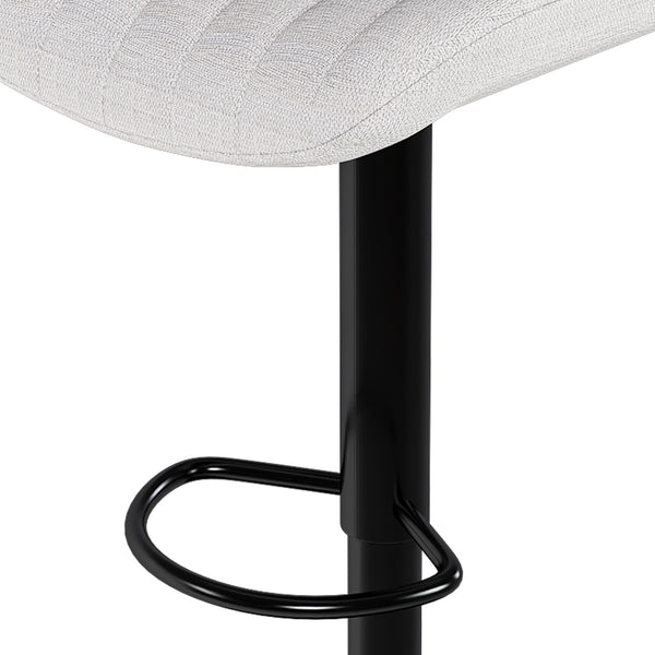 English Elm Swivel Modern Adjustable Bar Stools with 360° Rotation, Ergonomic Backrest, Soft Knit Seats Beige W2699P360246