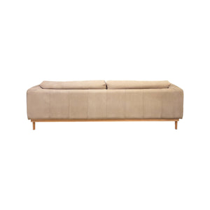 Olivia + Quinn Ben Leather Sofa - Sophisticated Nubuck Upholstery & Architectural Design For Modern Living Spaces Mcpherson Stone Leather,Foam,Wood 1501_Mpe1001