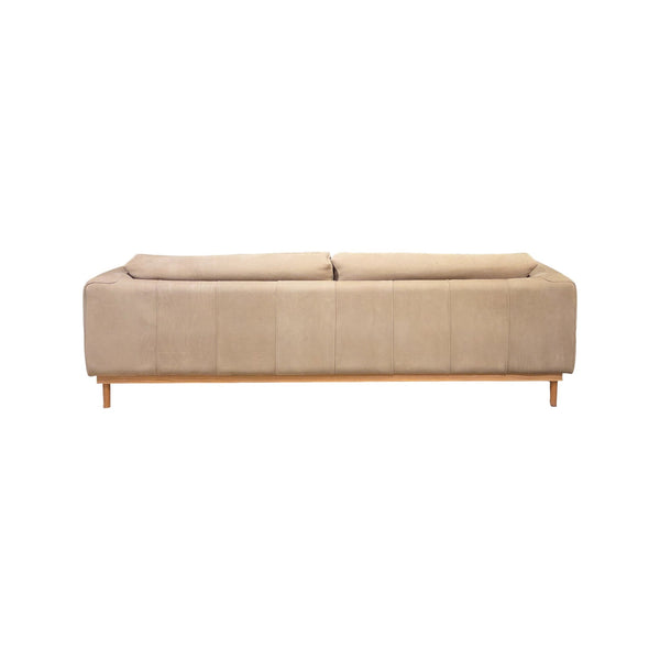 Olivia + Quinn Ben Leather Sofa - Sophisticated Nubuck Upholstery & Architectural Design For Modern Living Spaces Mcpherson Stone Leather,Foam,Wood 1501_Mpe1001