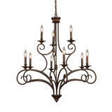 Gloucester 35.5'' Wide 9-Light Chandelier - Weathered Bronze 15043/6+3 Elk Lighting