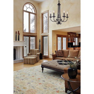 Thomas Lighting Montgomery Five Light Candelabra Chandelier Oil Rubbed Bronze for Dining or Entryway 1505CH/10