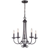 Montgomery 20'' Wide 5-Light Chandelier - Oil Rubbed Bronze 1505CH/10 Thomas