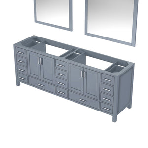 English Elm Dark Grey Double Bath Vanity 84" W X 22" D With Two Stylish Mirrors For Elegant Bathroom Upgrade B2731S00564