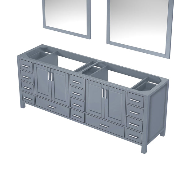 English Elm Dark Grey Double Bath Vanity 84" W X 22" D With Two Stylish Mirrors For Elegant Bathroom Upgrade B2731S00564