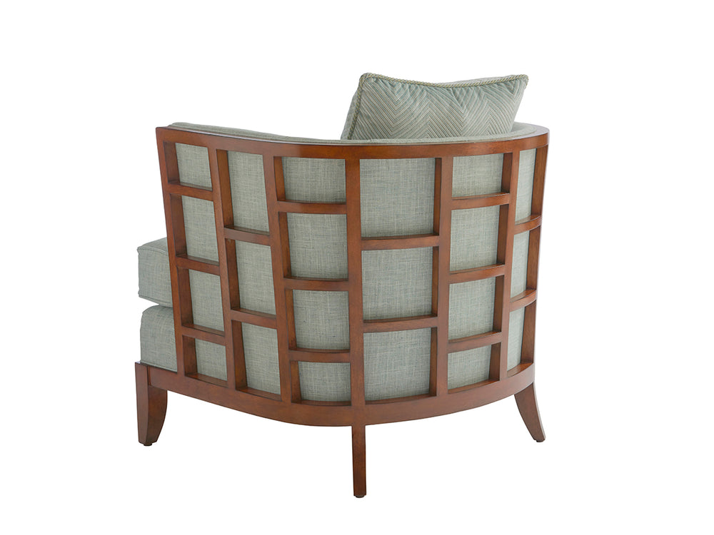 Lexington Tommy Bahama Home Abaco Chair - Tommy Bahama Ocean Club, Woven Rattan & Bamboo, Ultra Down Cushion, Chic Island Retreat  Wood 1506-11-44